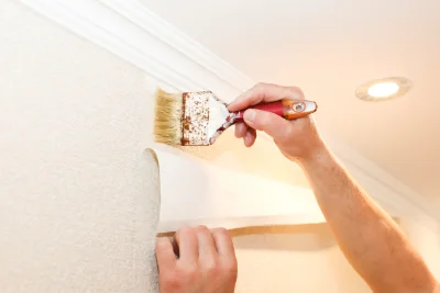 Pose de papier peint à Habère-Lullin — revêtements muraux et toiles de verre